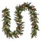 National Tree Company Pre-Lit Artificial Christmas Garland, Green, Snowy Green, White Lights, Decorated With Pine Cones, Berry Clusters, Plug In, Christmas Collection, 6 Feet